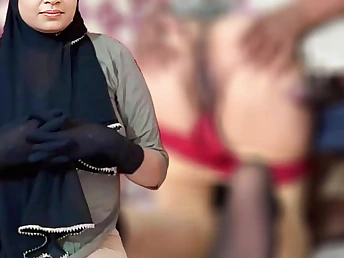 My stepsister's Muslim roommate Sonu moans as A Hunter pounds her stranger behind