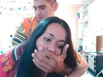 Kellyhotwifejoseigna & Kellyhotwife1: Indian step-mom & son-in-law get naughty in the kitchen