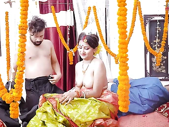 Desi bhabhi gets her cock-squeezing bootie plumbed rock rock-hard by her step-step-sister's rock rock-hard lollipop while her hubby observes