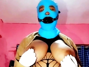 Real homemade movie of Innate Enormous Bosoms School Nymph getting ripped up with large faux-cocks