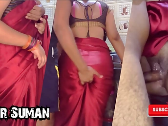 Step-mommy caught on the action with son-in-law while chatting to her Bf in super-hot Indian upskirt act