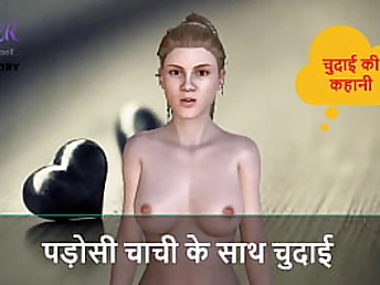 Chudai with neighbor Aunty indulges in super-hot THREE DIMENSIONAL activity with her homie