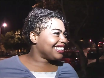 Pretty and Chunky Dark-hued Stunner Gets Her Brains Porked Out in Doggy Style Poke Session