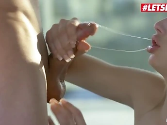 Jillian Janson and Tyler Nixon get their tight culos smashed firm in wild outdoor photoshoot