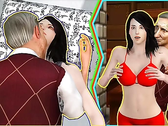 Molten Indian step-stepdaughter shares couch with step-parent & gets her taut bootie plowed rigid