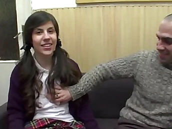 Itziar Moncada, the lean 18yo dark haired, gets frolic with rich parents in a utter-length flick