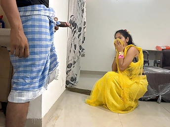 Step-step-brother's Indian Bhabhi Ki Chudai: Red-hot Desi Wife shares Tight Puss with Him