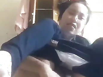 Observe this super-hot honey delectation herself with some fucktoy have fun