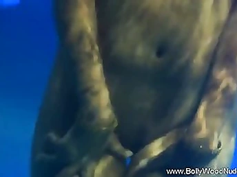 Indian hotty is having a tub in the middle of the night, in front of the camera