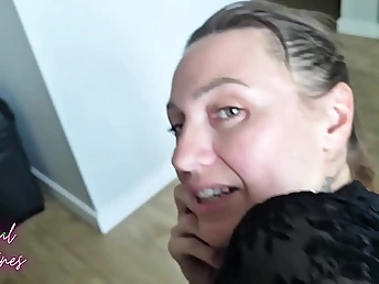 Step-daughter-in-law Amy and step-daddy Stephen have a torrid smartphone intercourse with creampie