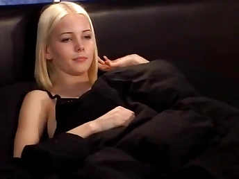 Hot blonde pussy rails dick and masturbates
