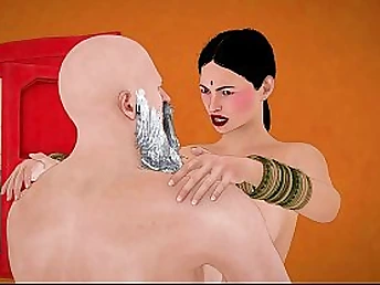 Matured Bhabhi hooks bear down on say no to dad-in-law in a 3D hentai diversion with busty boobs together with curvy body