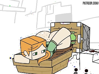 Alex Luvs Pistons in Minecraft, an animated hentai fantasize set