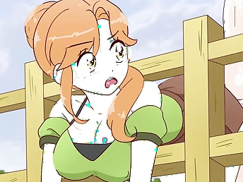 Alex gets drilled hard by Steve relative to an obstacle fences in excess of goal! anime porn (Porno Anime Fuckfest) 4K