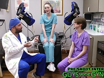 Nurse Azra Iahmir & Cherry Nurse Luci Starr take domination from Doctor Tampa in Jizm Therapeutic center Extraction #14