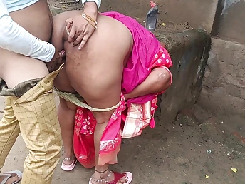 First-time buttfuck for stepbrother with an increment of step-sister in an Indian townsperson
