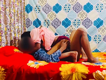 Hot Indian teen caught in chum around with annoy act, banged by her boyfriend's team up at his palace
