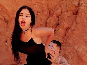 Desi-spanish babe with big knockers gets pounded in doggy-style in the balance I beg the brush tally