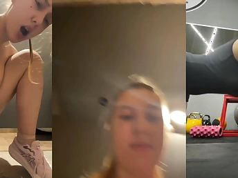 Ukrainian amateur girl masturbates in the gym & squirts like a spunk