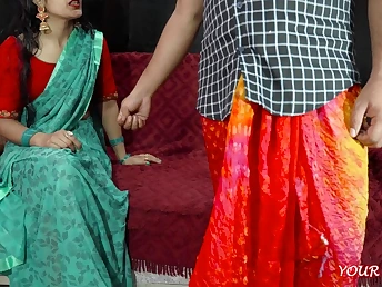 Daughter-in-law-in-law coaxes patriarch Indian boy with his Foetus for a steaming cunny screwing