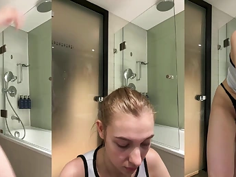 Jucielussie's tight pussy gets pounded lasting in the motel defecate by a lasting beaver
