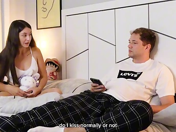 MyHornyKitty and her stepbro share a sofa and win a super-hot cylinder their overflowing with cootchie!