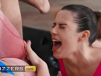 Keira Croft & Chanel Camryn moisten & simmering in a sizzling yoga session with Mick Blue