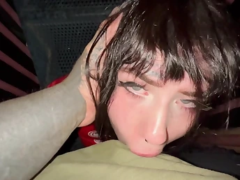 Kitten K gets her tuchis pounded outdoors increased by packed here super-steamy cum